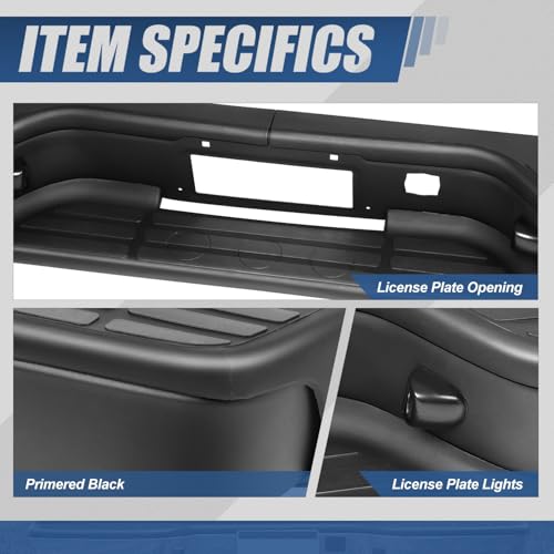 Image of Auto Dynasty Rear Step Bumper for 1999-2006 Silverado Sierra 1500 Black