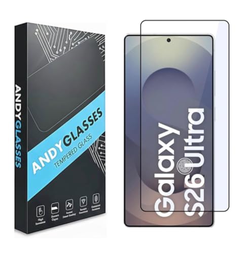 Image of Tempered Glass Screen Protector Compatible for Samsung Galaxy s26 Ultra 5G (Black) with Edge to Edge Coverage (Ultrasonic Fingerprint Working) and Easy Installation Kit,Pack Of 1