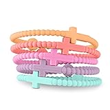 Ryan & Rose Jesus Bracelets - Cross Silicone Bracelet (Vibe, Small)