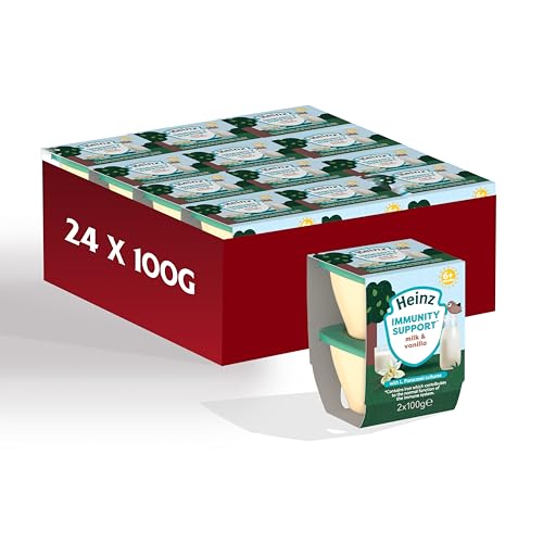 HEINZ - Heinz Baby Food Milk & Vanilla Immunity Support Pots 12x100g