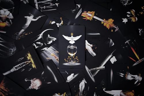 JP GAMES LTD Arthur Wang Deck de tarot de luxe noir véritable – Magnifique deck de qualité supérieure, bords peints à la main, imprimé aux États-Unis, adultes 14 ans et plus – vue 5