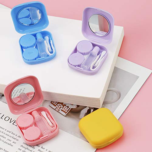 image for QVVQ 4PCS Contact Lens Case, Colorful Contact Lens Box Holder Containe