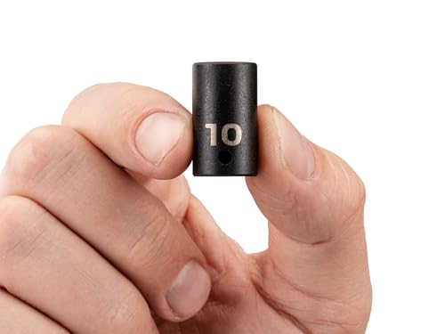 Image of TEKTON 1 /4 Inch Drive x 10 mm Shallow 6-Point Impact Socket | SID02110