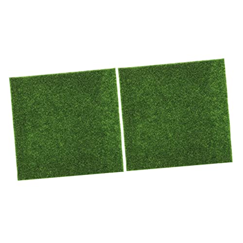 YARNOW 2pièces Gazon Artificiel Réaliste Décor Miniature pour Jardin Herbe Féerique pour Projets Intérieur Et Extérieur