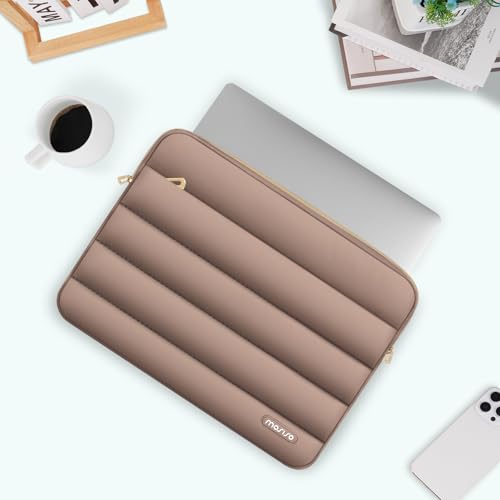 MOSISO Laptop Case 14 inch, 14 inch Puffy Laptop Sleeve Compatible with HP Lenovo Dell ASUS Acer, HP Stream, Dell Latitude, Lenovo IdeaPad, Polyester Horizontal Bag with Small Case, Brown by MOSISO - Image 5