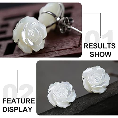 Boucles d'oreilles rose et puces florales chic de qualité supérieure