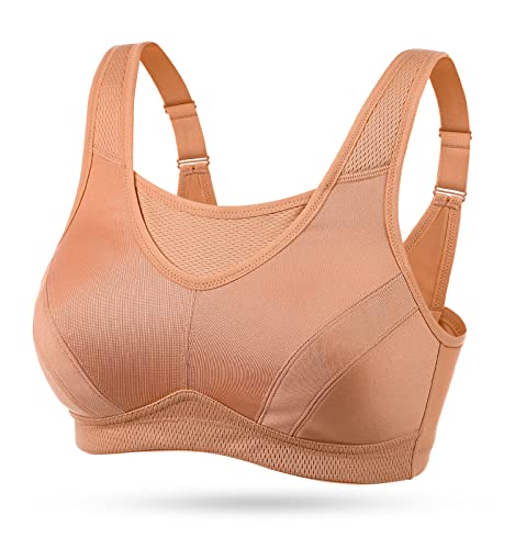 Wingslove High Impact Sports Bras for Women Plus Size Non Padded Wirefree Workout Bra Bounce Control