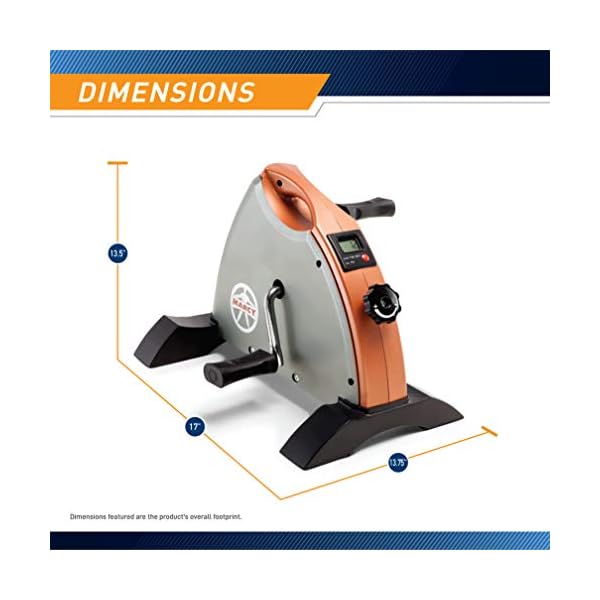Marcy Cardio Mini Cycle – Portable Cardio Machine with Variable Resistance for Home Gym NS-909