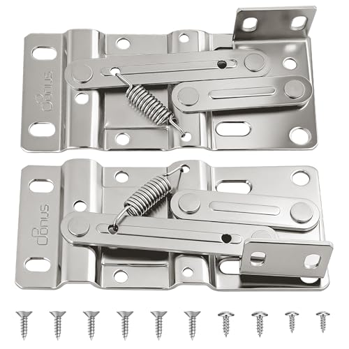 Image of 1 Pair Newly Upgraded Steel Sink Tip Out Tray Hinges with Screws