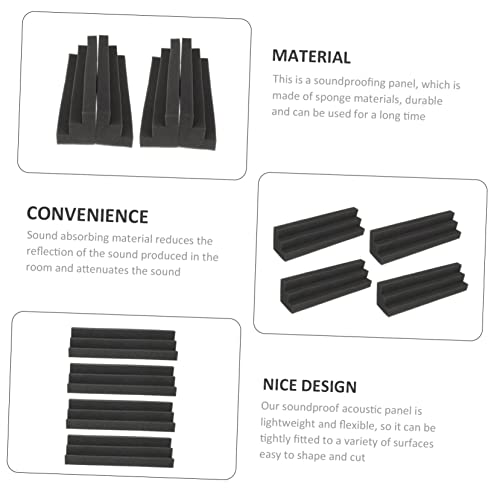4pcs Soundproofing Wall Panels Acoustic Sponge Panels Wedge Shape Noise Reduction for Recording Studios miniatura 6