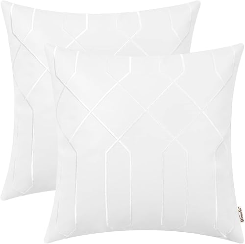 Miniatura 59 de BRAWARM Fundas de almohada de piel sintética de 18 x 18 pulgadas, fundas de almohada de cuero negro, paquete de 2, almohadas decorativas de cuero