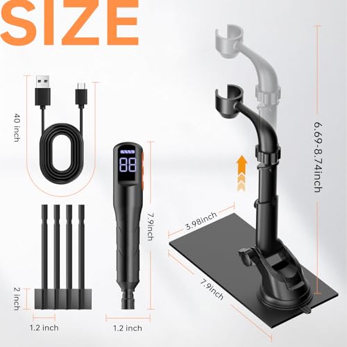 Image of Rechargeable Resin Mixer with Stand | 3 Speeds Control | Timed Stop Function | 4 Electric Stirrer Paddles for Epoxy Resin, Silicone, Paint Mixing, Soap Making, Resin Tools, DIY Crafts (Black)
