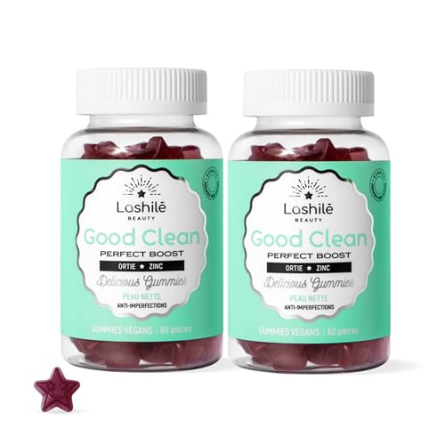 Gummies Lashilé Good Clean para piel limpia con barda y zinc, 120 gominolas