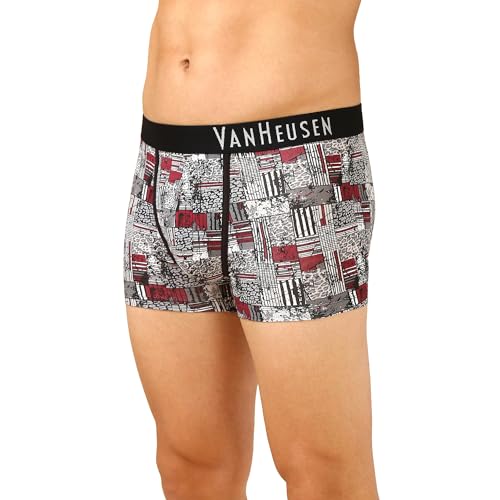 Image of Van Heusen Men's Cotton Trunk - Pack of 1 | Contoured pouch for support | Antibacterial Briefs | Sweat Absorbant | Moistue Wicking | Breathable Everyday Underwear | Long Lasting Color| Fun Prints | Style 10051