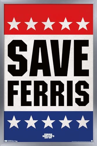 Poster Ferris Bueller cadre argenté 37x57cm pour habiller un mur vide
