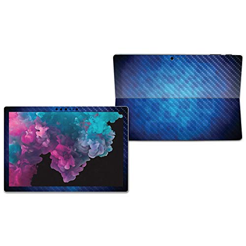Image of MIGHTY SKINS MightySkins Carbon Fiber Skin for Microsoft Surface Pro 6 - Blue Retro | Protective, Durable Textured Carbon Fiber Finish | Easy to Apply, Remove, and Change Styles | Made in The USA