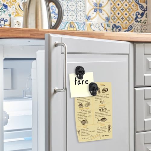 Imanes decorativos para refrigerador calavera 10 pcs miniatura 4