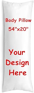 Custom Body Pillow Case Cover 20x54 Personalized Long Pillowcover with Picture Text Customized Anime Body Pillow Bed Throw Cushion Covers with Zipper for Living Room Bedroom