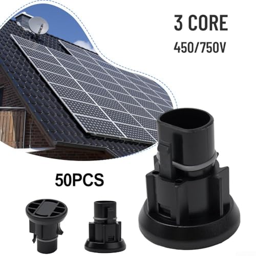 Tapa final Betteri BC01 hembra IP68 de 3 núcleos para cable solar negro 8