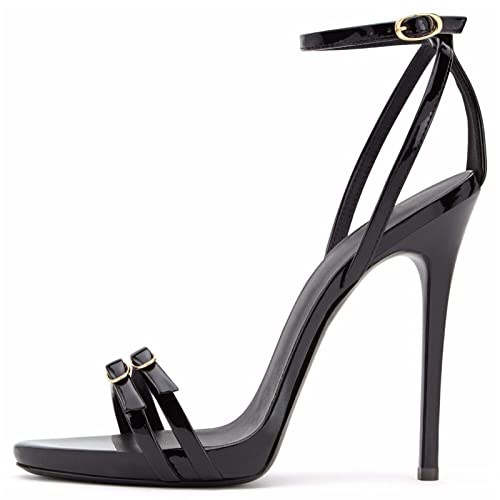 Talons pour femmes sandales élégantes et chaussures fines d'été noires