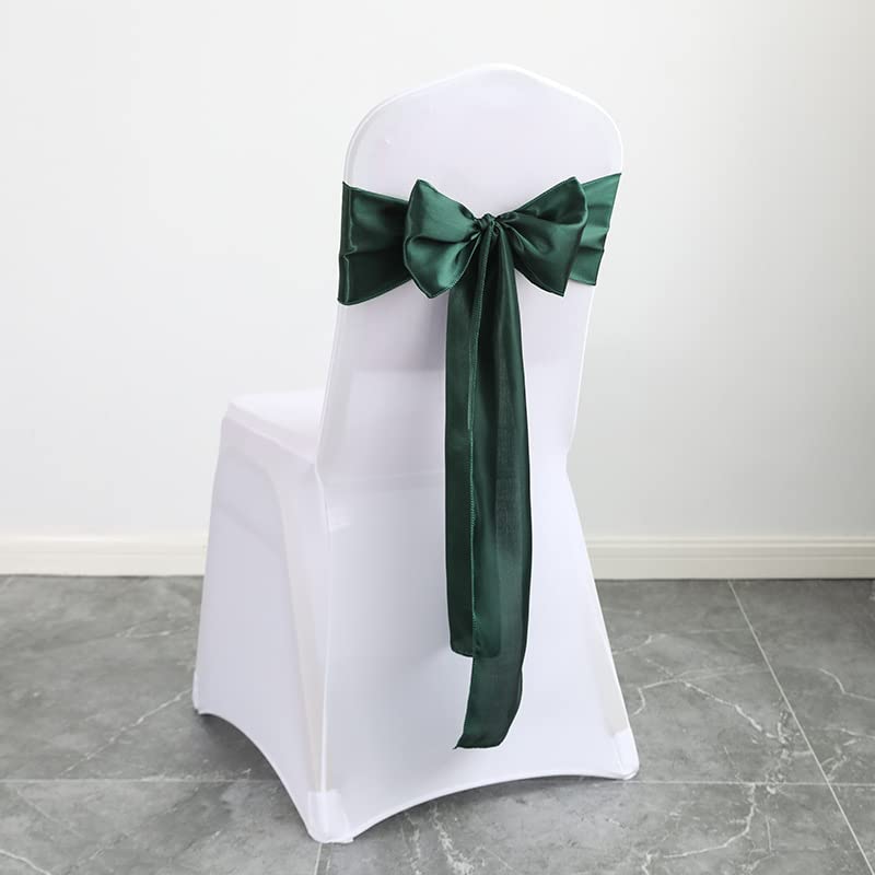 10/50/100 szt./Wstążka DIY Krawaty na Imprezę Imprezę Hotel Bankiet Krzesła Dekoracje-Czerwony, 50 szt. ，Fiołki na pokrowce na krzesła(Stone Green,100pcs)