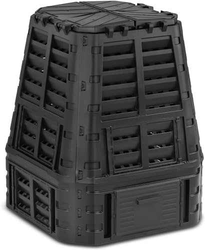 Komposter XXL 740L BRIXO KOMPOBOX pflanzlicher Rasen Humus Abfalleimer Küche 93,3 x 93,3 x 113 cm