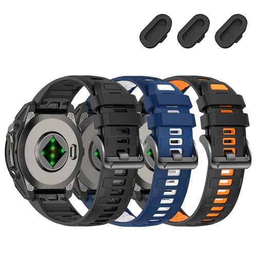Bracelet Quickfit 26mm en silicone pour Garmin Fenix 8 Pro 51mm et Enduro 3