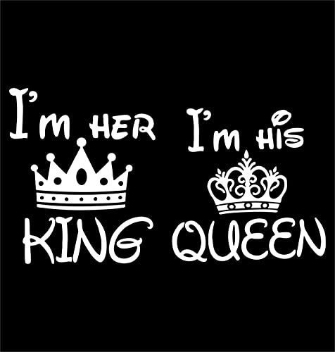Image of Hangout Hub | Couple Tshirts | Her King His Queen | Set of 2