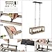 Wood Chandelier, 3 Light Farmhouse Chandelier Light Fixtures, Rectangle Island Lighting for Kitchen Dining Room