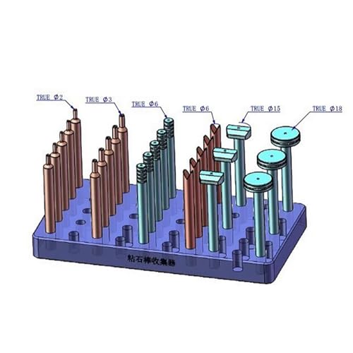 Image of 26Pcs Dop Stick Set - 6mm Diameter 65mm Length for Gem Faceting | Compound Gem Dop Stick Set, Lapidary Tool for Gemstone Faceting, Grinding And Polishing Processing