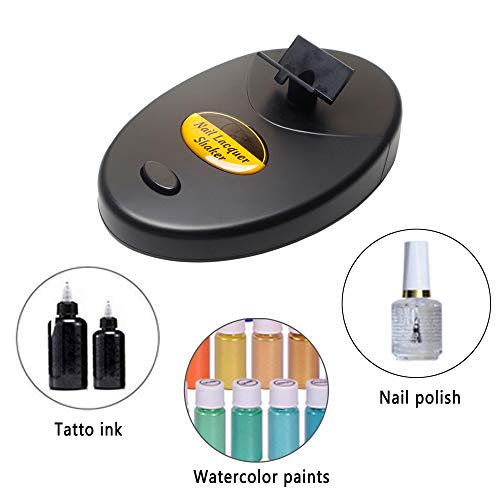 Allstarry Nail Lacquer Shaker Adjustable Varnish Bottle Lash Glue Shaking Machine Evenly Tools for Nail Art (Black)