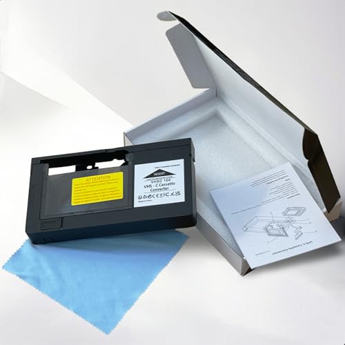 VHS-C Tape Adapter,NOT Compatible with 8mm / MiniDV / Hi8,Excellent Choice for Cassette recorders and VHS to Digital conversions