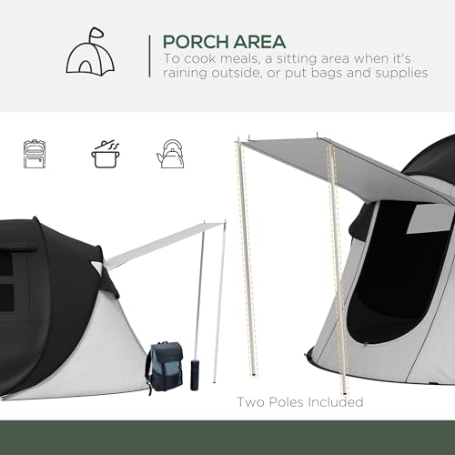 Carpa de Camping Outsunny para 3 Personas miniatura 5