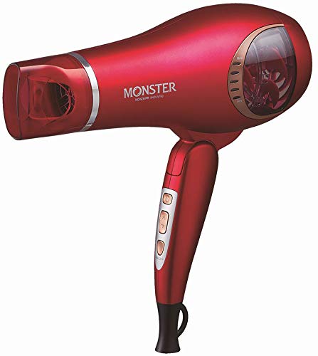 コイズミ ヘアードライヤー（レッド）KOIZUMI マイナスイオン ダブルファンドライヤー MONSTER モンスター KHD-W760-R