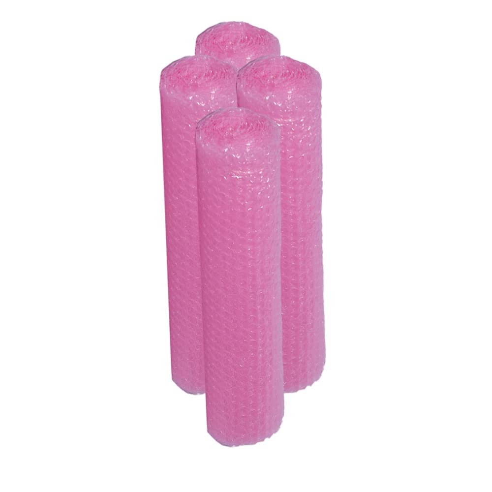 IRE * TEX Premier Air Bubble Rolls, Wraps for packing fragile products with good thickness ads more protection from damage of the item it contains dust free, reusable non-toxic 3.5M Bubble rolls Of Pink Colour (Pack of 4)