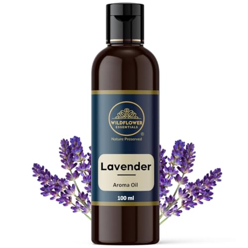 Image of Lavender Scented Aroma Diffuser Oil, Pure, Natural and Undiluted 100ml | Strong & Long-Lasting Aroma - Fragrance Oil for Home, Office, Candles