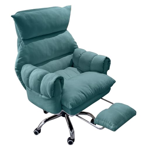 Silla ergonómica de Oficina con Respaldo Alto y Ruedas giratorias Ajustables, Silla de tocador, sillas de Trabajo para Sala de Estar, Silla de Escritorio cómoda de Color Beige par