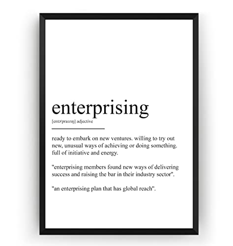 Ara Step Words Definition Art Poster Prints 4 (Enterprising Definition