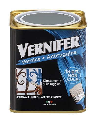 VERNIFER Vernice e Antiruggine, Formula in Gel, Idoneo su Ferro,