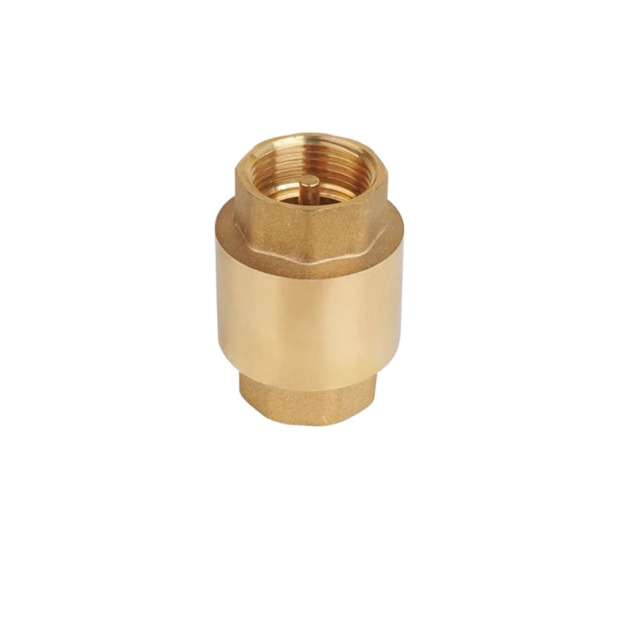 Valvola di ritegno dell'Acqua Anti-inversione in Ottone Ispessito con Filettatura Interna Liscia, valvola Verticale a Molla oscillante per Tubature dell'Acqua(1-1/4")
