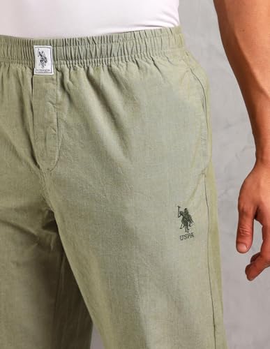 Image of U.S. POLO ASSN. Men Comfort Fit Solid Cotton I658 Lounge Pants - Pack of 1