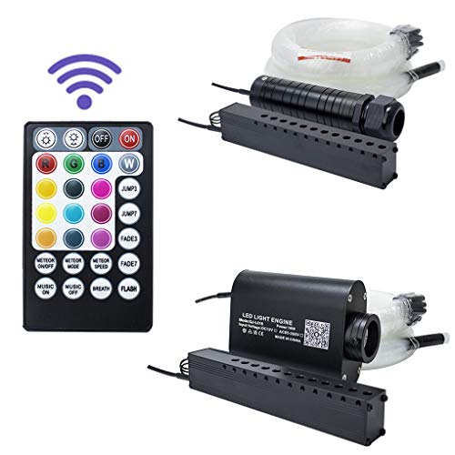 Image of AZIMOM 28keys Remote Control of Music Mode(NOT Twinkle) Fiber Optic Light Source & Meteor Shooting Light Kits