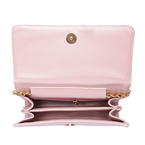 Kit Bolsa Feminina + Bolsa Pequena Balada DE Lado Com Carteira Linda (Rosa)