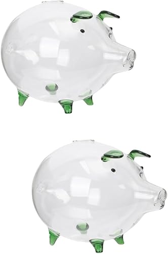 Totority Alcancias para niños, 2 unidades, alcancía para adultos, moneda transparente, banco de dinero para niños