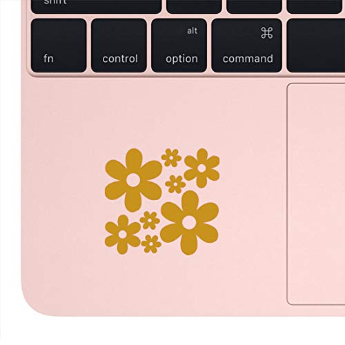 Image of Groovy Daisy Flower (Metallic Gold) (Set of 2) Premium Waterproof Vinyl Decal Stickers for Laptop Phone Accessory Helmet Car Window Bumper Mug Tuber Cup Door Wall Decoration