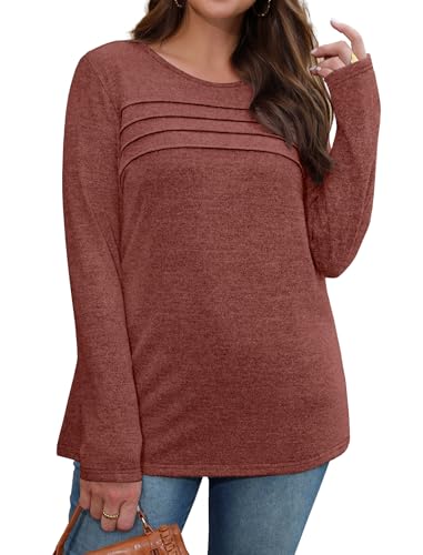 WIHOLL Long Sleeve Shirts for Women Tunic Tops Fall Sweaters Fashion 2025 Winter Clothing Sweater3