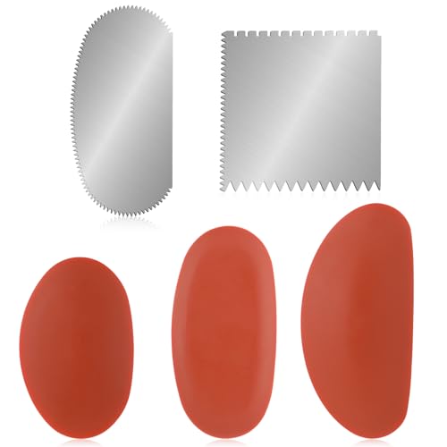 Pottery Tools Serrated Scraper Rubber Clay Ribs Stainless Steel Sculpture Modeling Cutter Scraper Crafts Tool Ceramics Sculpting Tools Kits for Sculpting Texturing Artists Modeling Potter