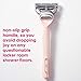 joy Razors for Women, 1 Handle, 4 Razor Blade Refills, Pink, Lubrastrip to Help Avoid Skin Irritation