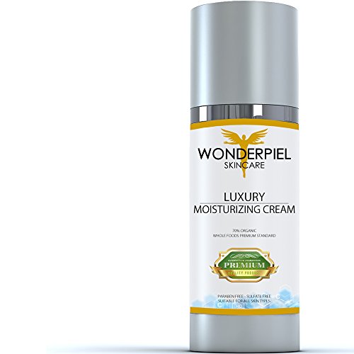 Face Moisturizer for Dry Skin by WONDERPIEL for Men and Women - 100% Natural 70% Organic
