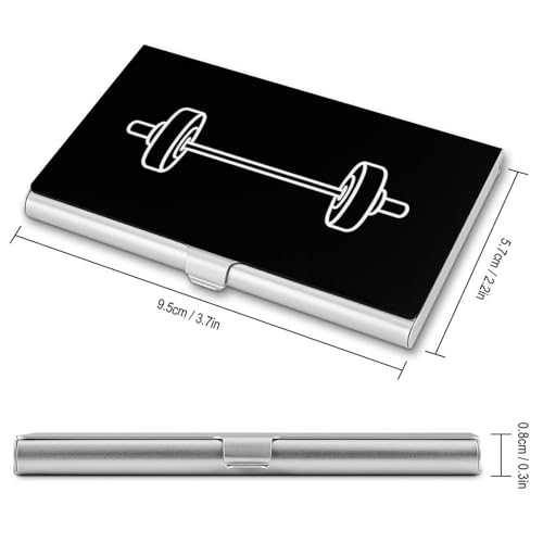 Dumbbell Weight Lifting Business Card Holder Slim Credit Case Pocket Name Case Wallet for Men Women2